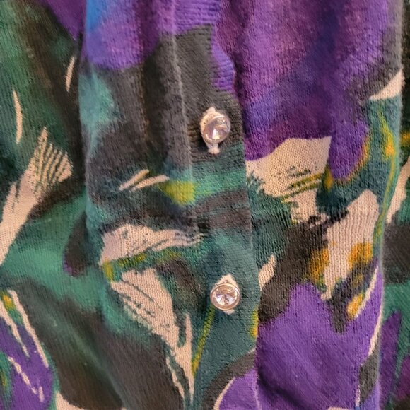 Lane Bryant Womens Colorful Abstract Print Button-Down Blouse Size 26/28 100% Co - Picture 3 of 4